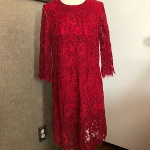 SALE: Ronni Nicole red midi dress. Size 14